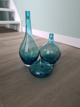 Prachtige glazen decoratie blauw