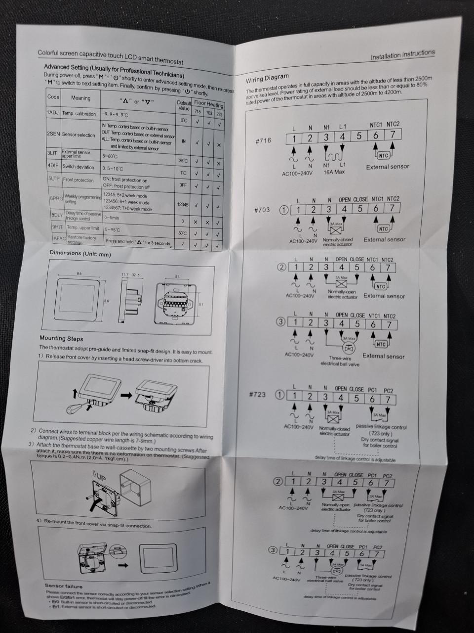 Kamerthermostaat AWB, Honeywell