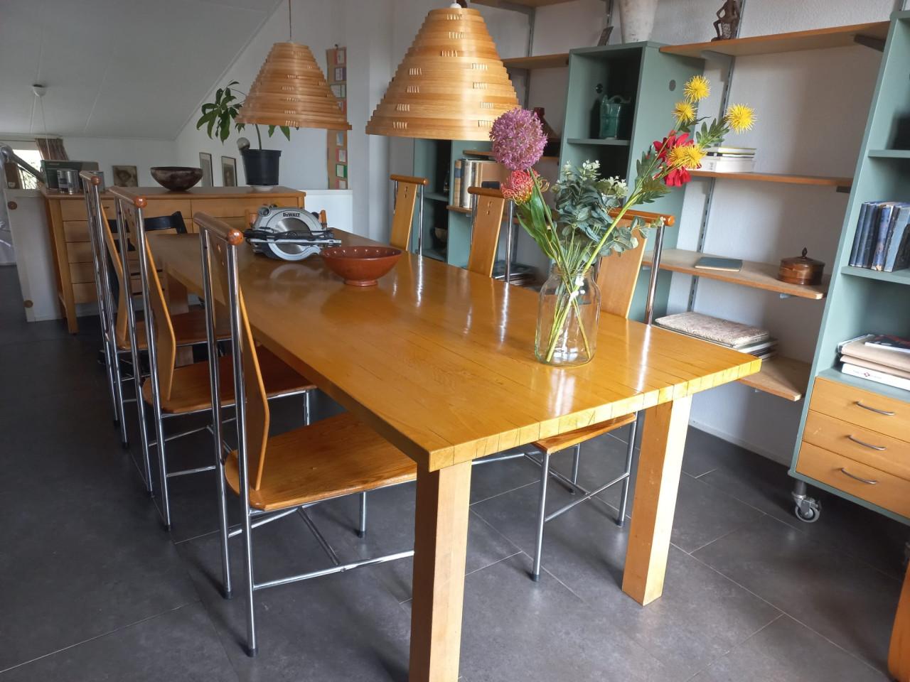 TE KOOP: Eetkamertafel 2.50 x 1.00 mtr