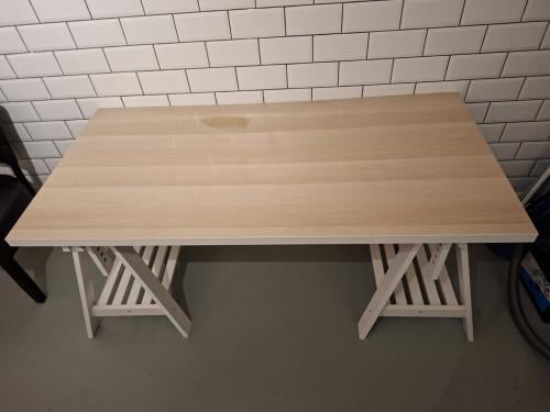 Ikea tafelblad met schragen