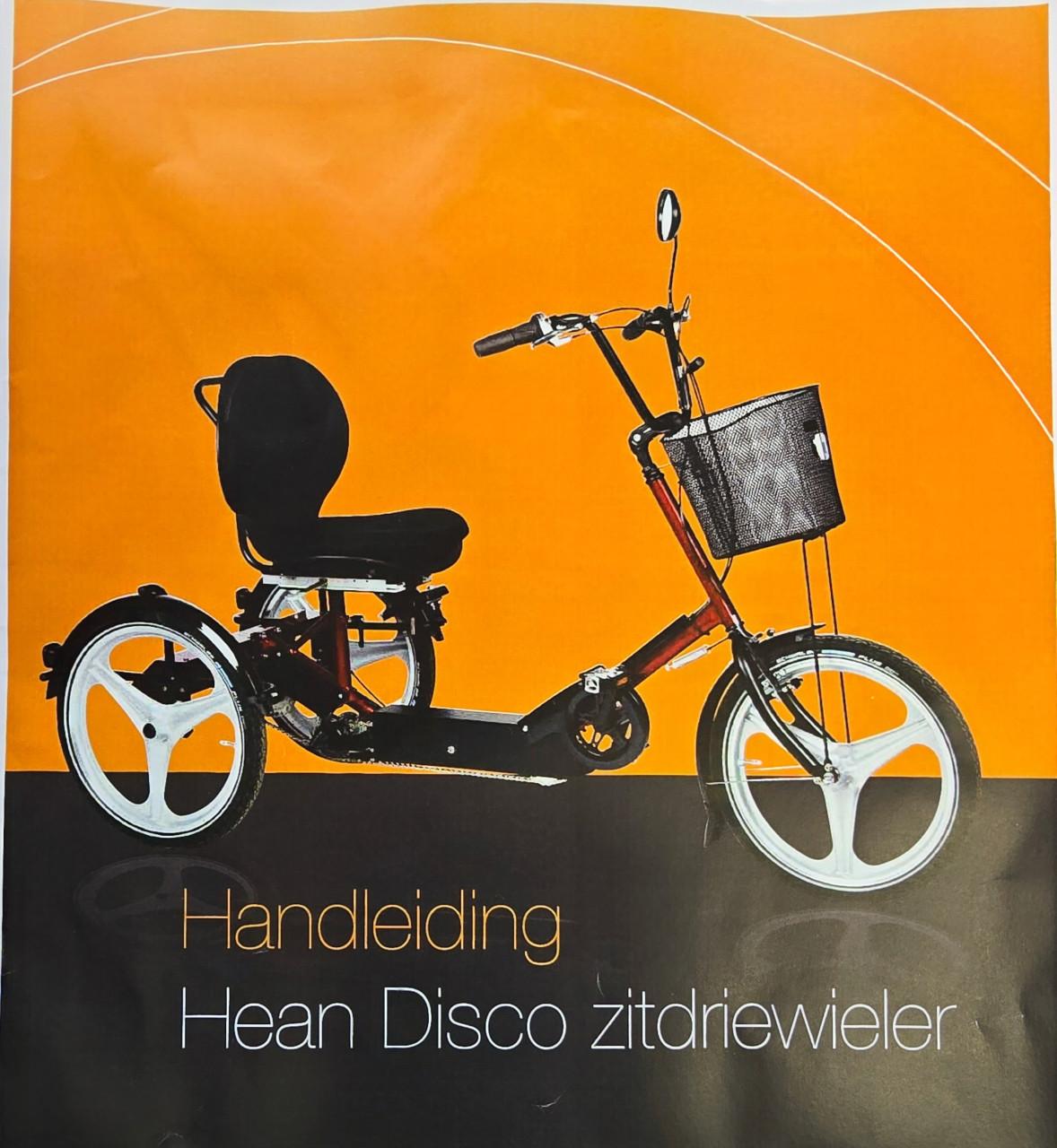 Elektrisch ondersteunde driewiel fiets.