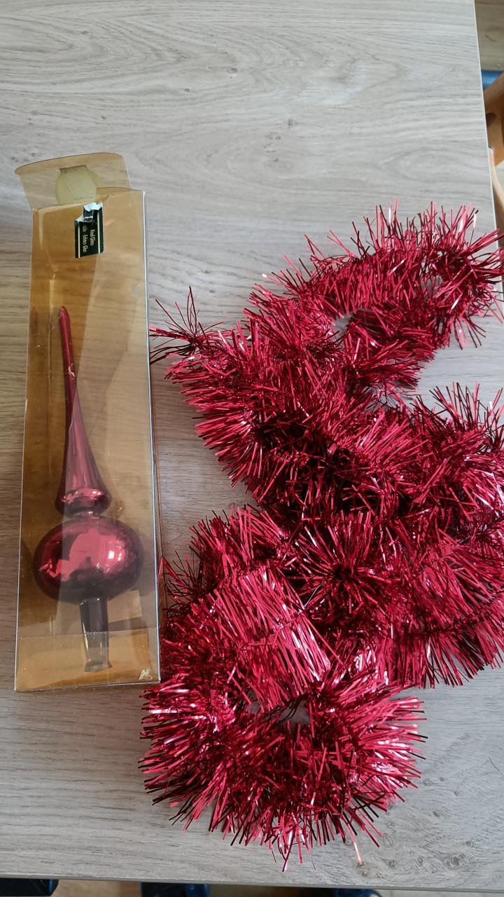 Partij rode kerstballen