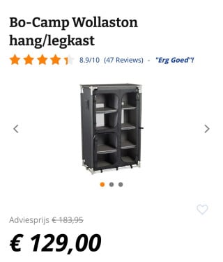 Bo camp hang leg kast