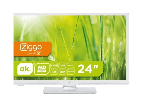 Witte 24 inch (61 cm) Full HD LED TV merk OK, type OLE24150W, als nieuw