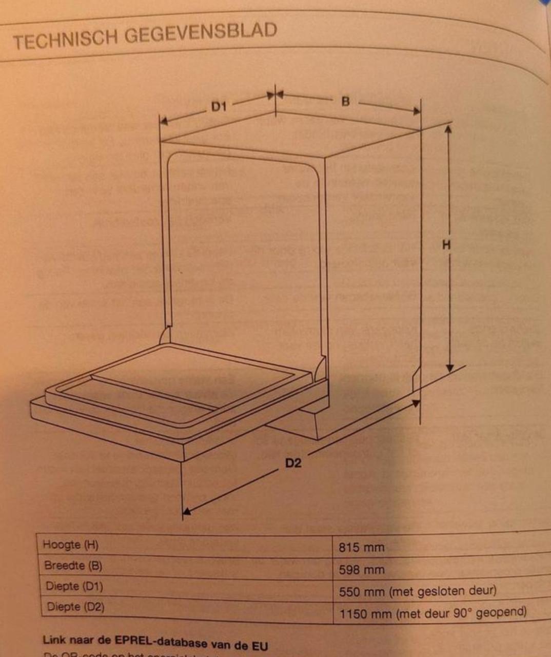 Etna Inbouwvaatwasmachine 2021 - gebruikt maar goede staat!