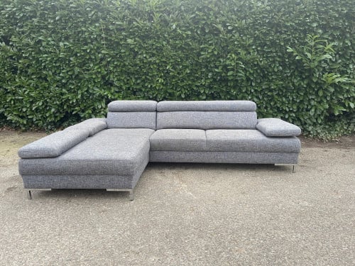 GRATIS LEVERING HEEL NL Montel Grijs Stoffen Hoekbank