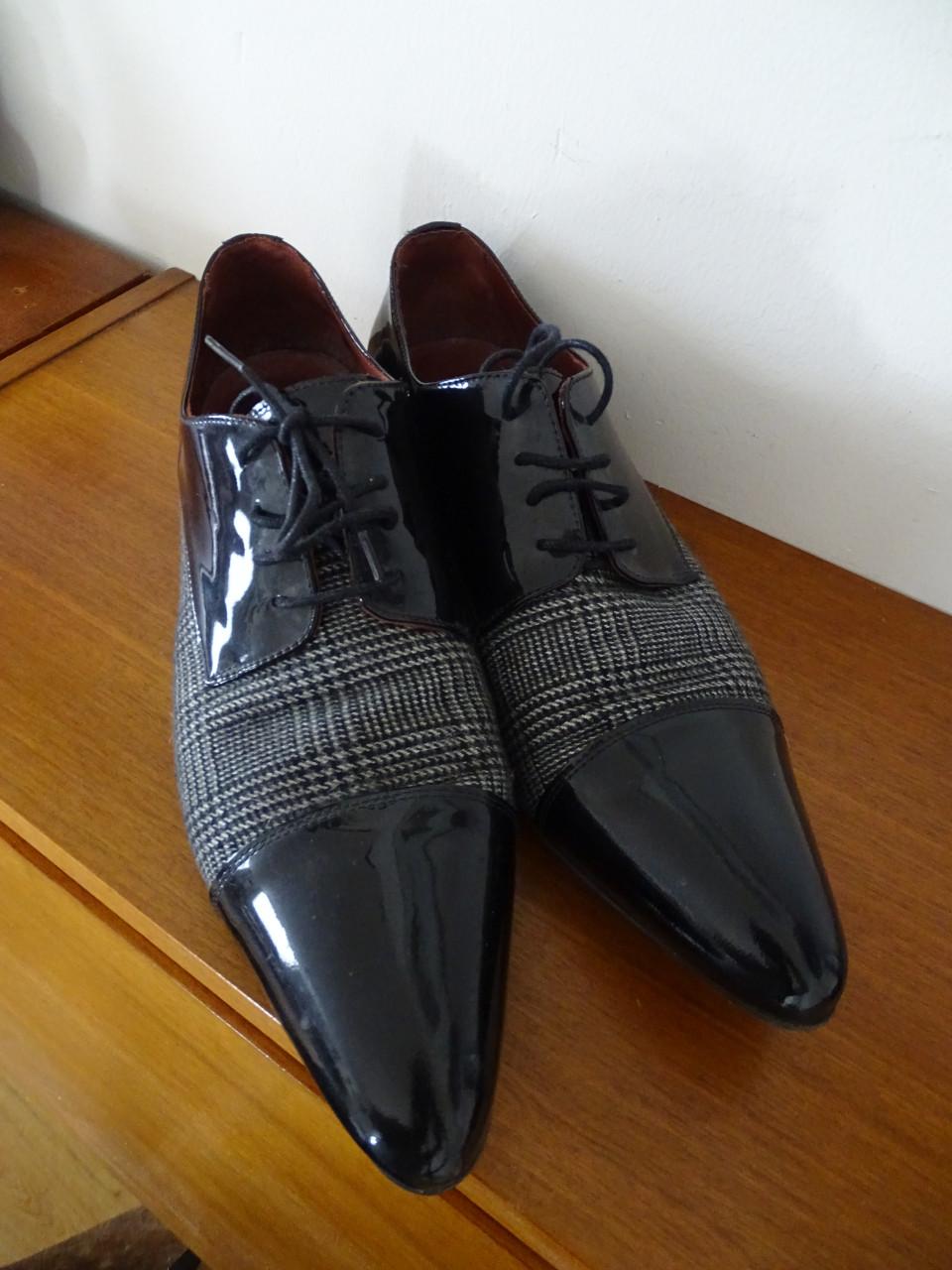 Hippe Italiaanse heren schoenen Lak en ruit Mt 45