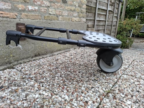 Mutsy meerijdplankje aluminium - step up board voor baby en kinderwagen €15