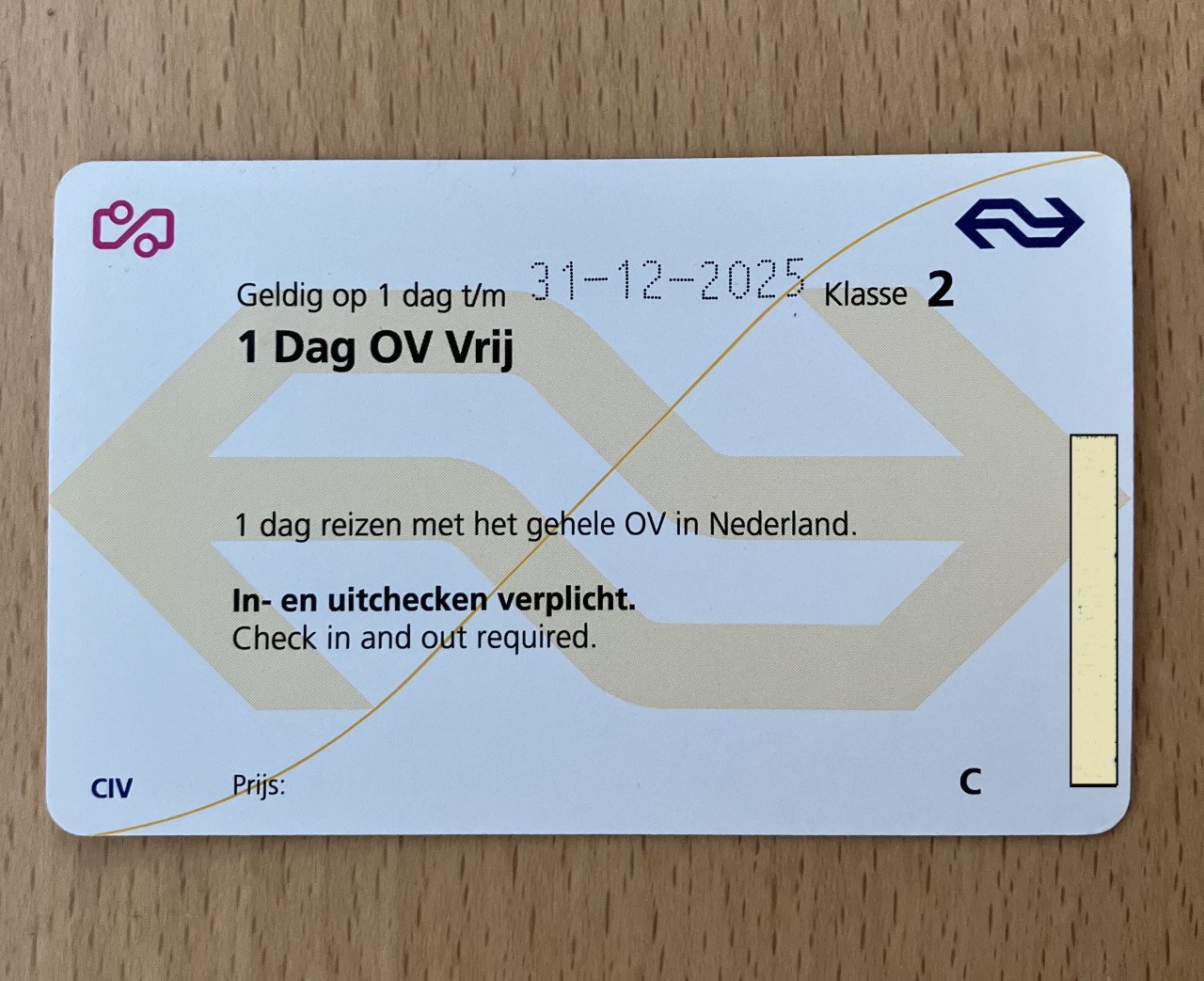 NS Dagkaart 2e klas