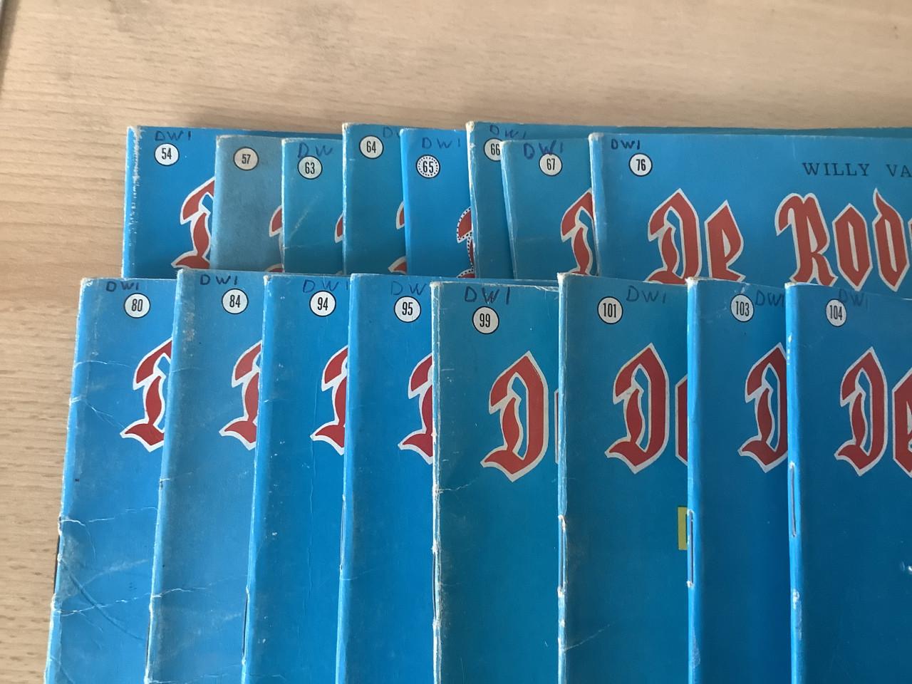 Stripboeken van de Rode Ridder, zie de foto’s voor de nummers.
