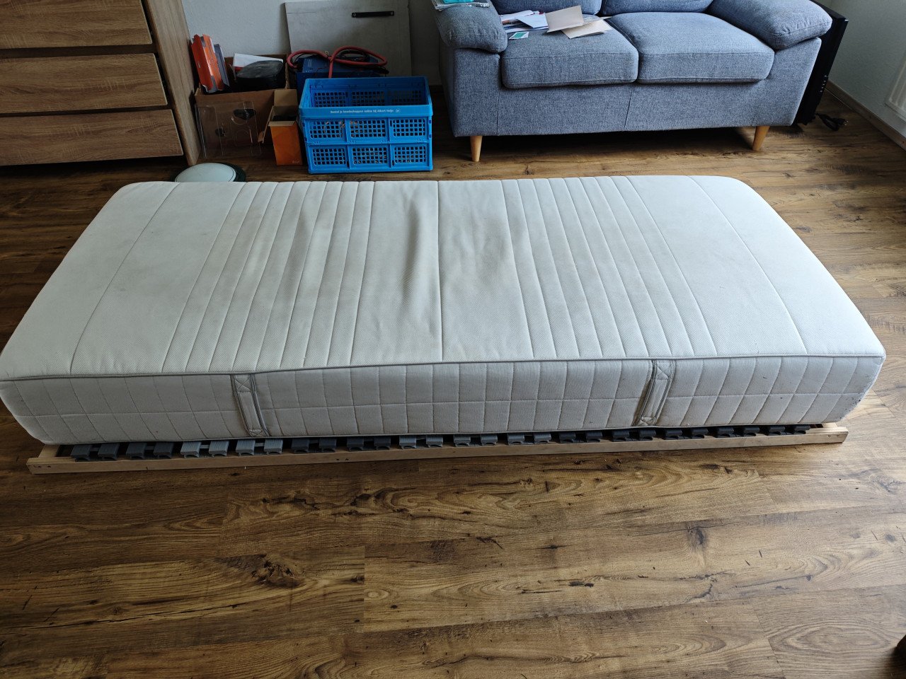 Matras en lattenbodem