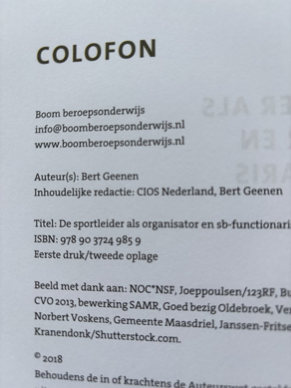 Boeken Cios coördinator buurt onderwijs en sport