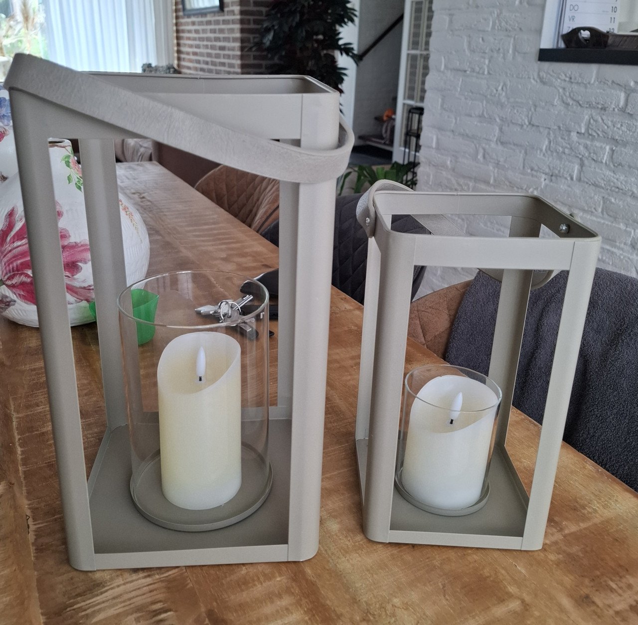 2 windlichten groen