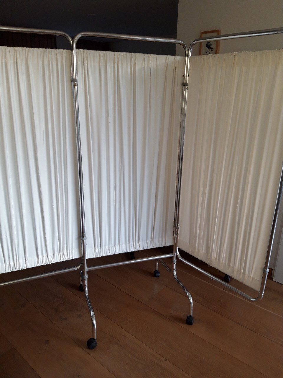 Verrijdbaar kamer-/bedscherm 3-delig