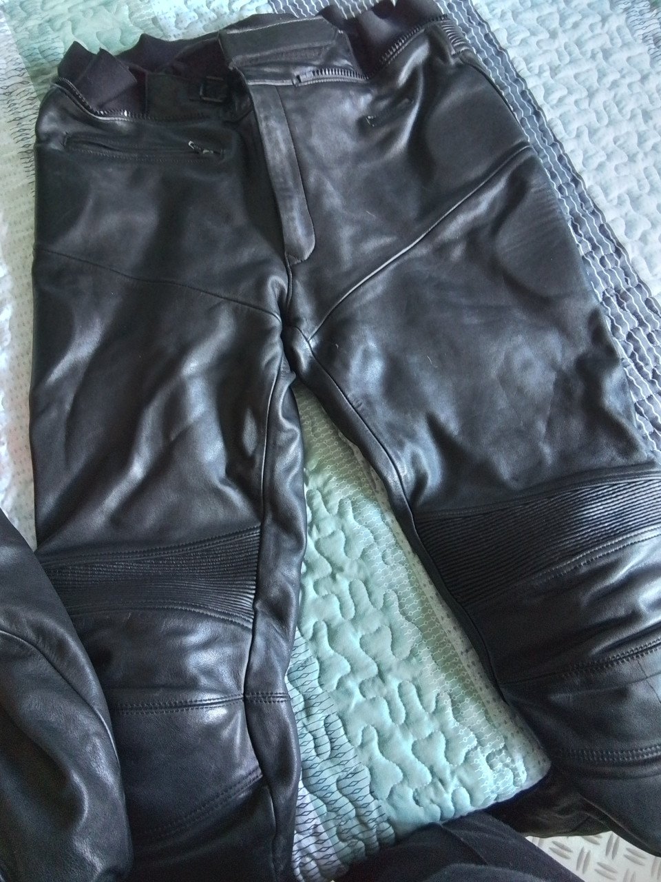 Leren motorpak