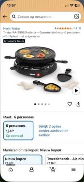 Tristar gourmetstel 6 pers