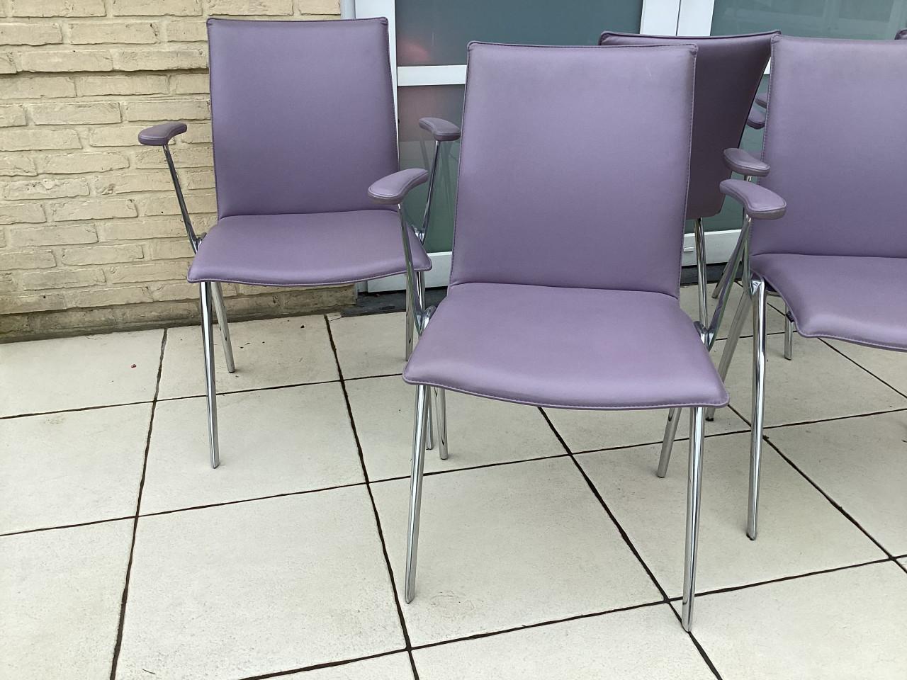 Leolux eetkamerstoelen (set6) model Natello als nieuw design