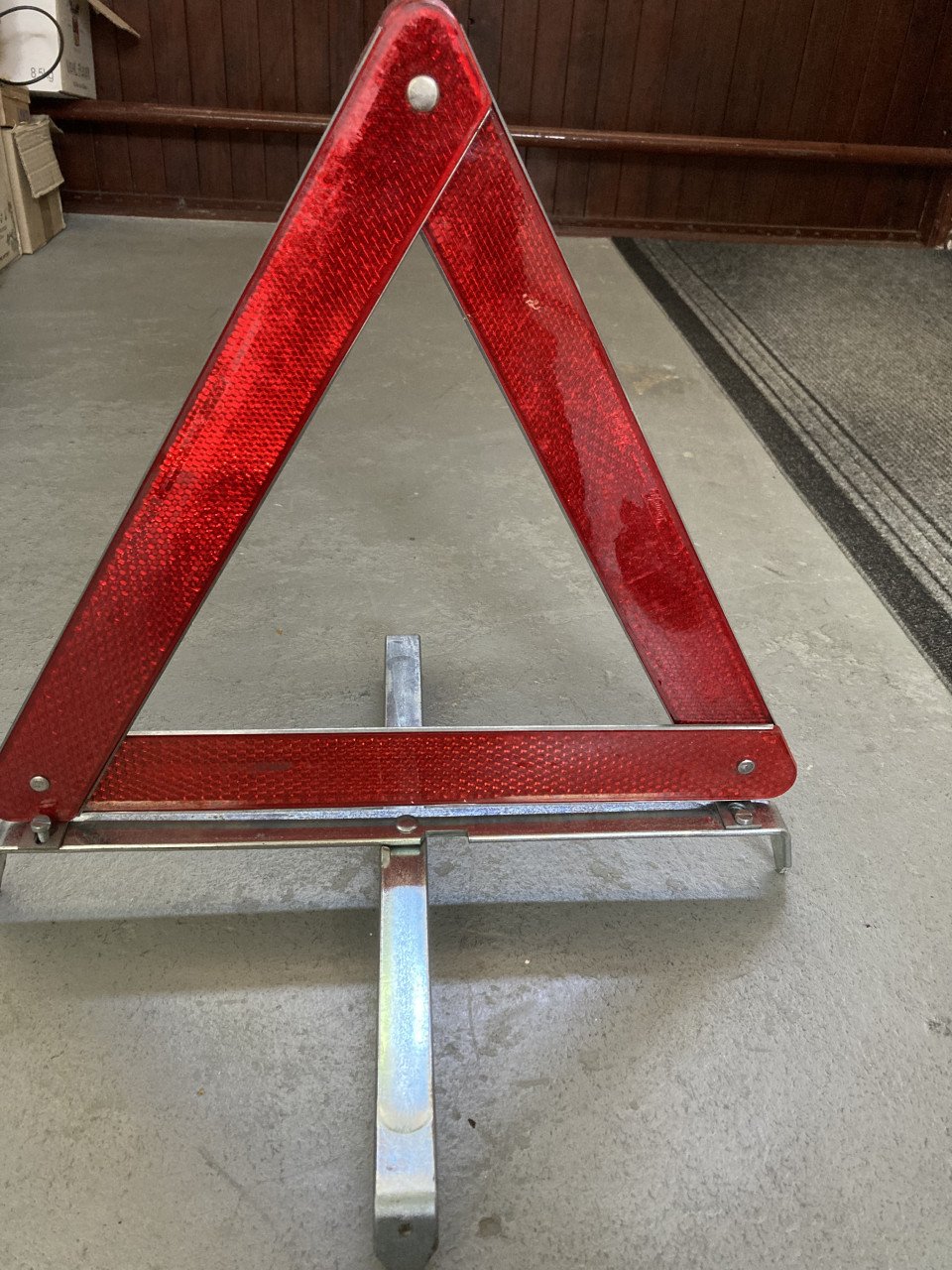 2 x Vintage gevarendriehoek en nieuwe veiligheidshamer