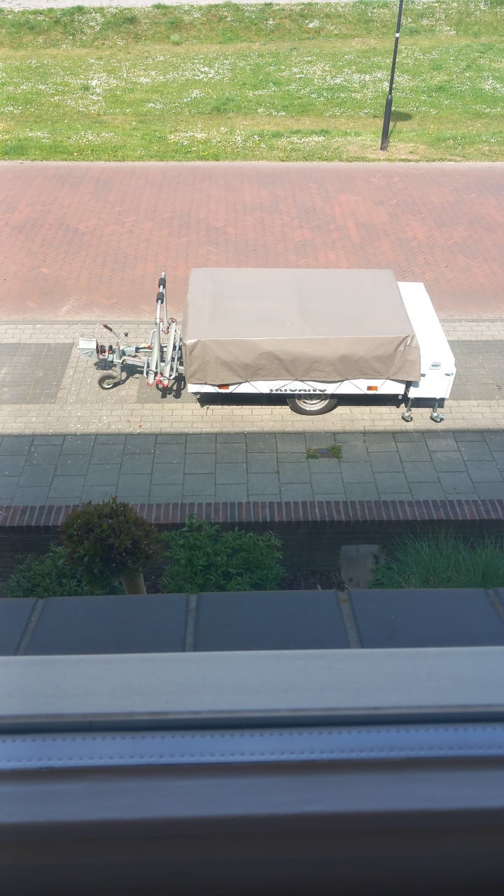 Vouwwagen Trigano Odyssee met fietsendrager