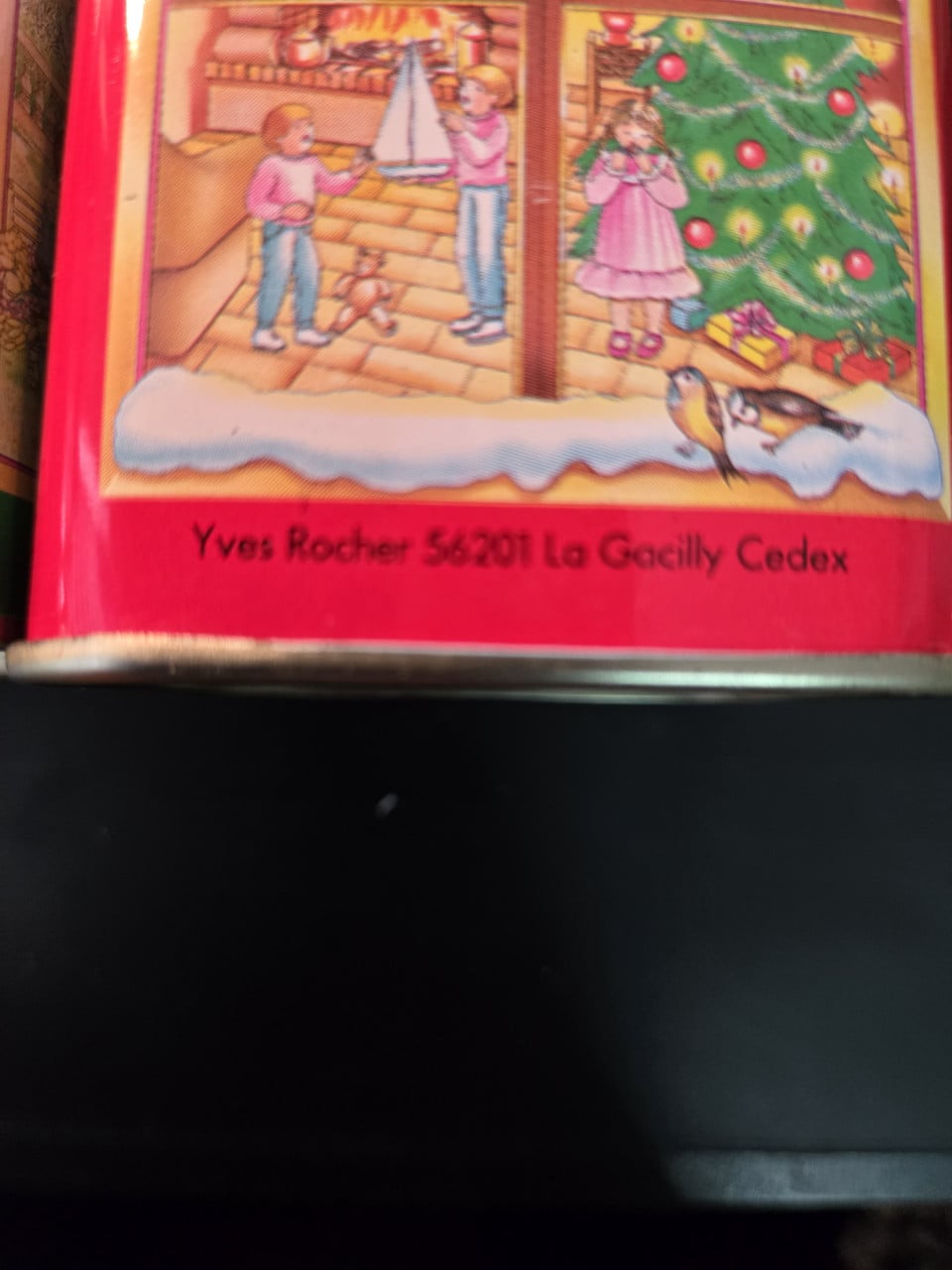 4 vintage metalen blikken met afbeeldingen van de vier seizoenen