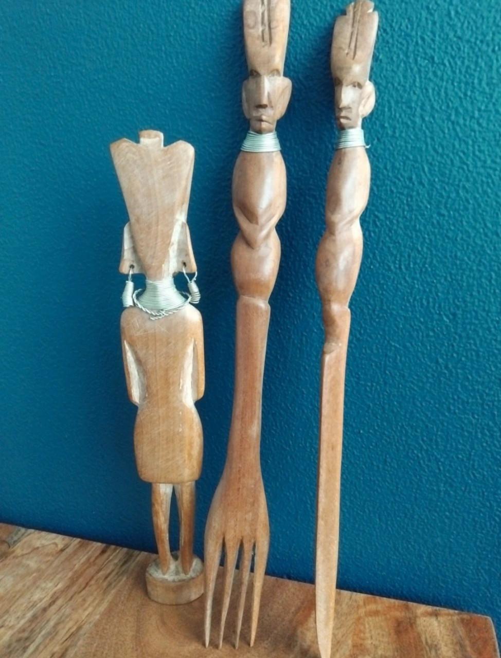 Vintage Afrikaans Houtsnijwerk