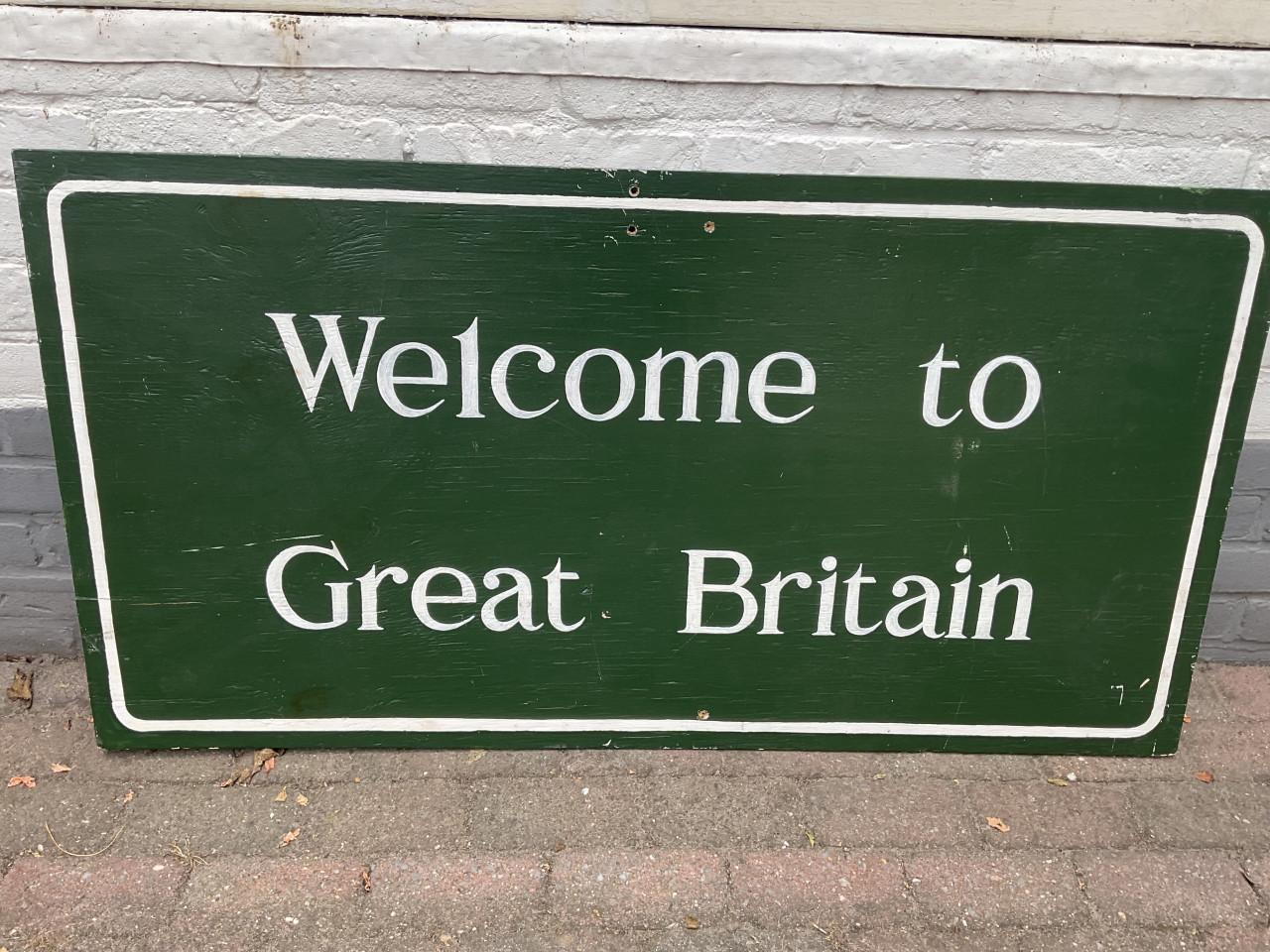 Welcome to Great Britain ( Houten bord )