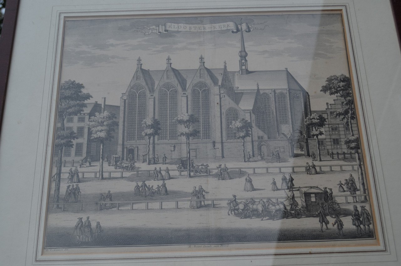 Ets Kloosterkerk Den Haag Gerrit van Giessen ca 1750