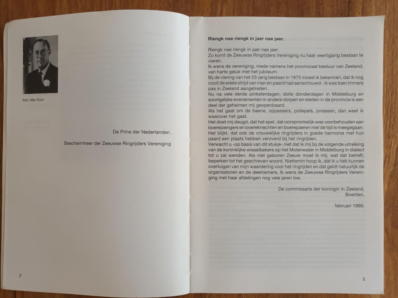 Zeeuwse Ringrijders Vereniging (ZRV) 40-jarig jubileumboekje