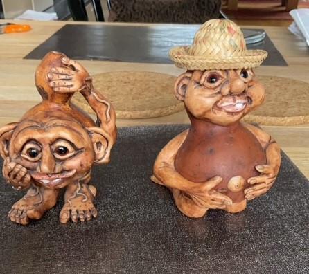 2 handgemaakte trollen