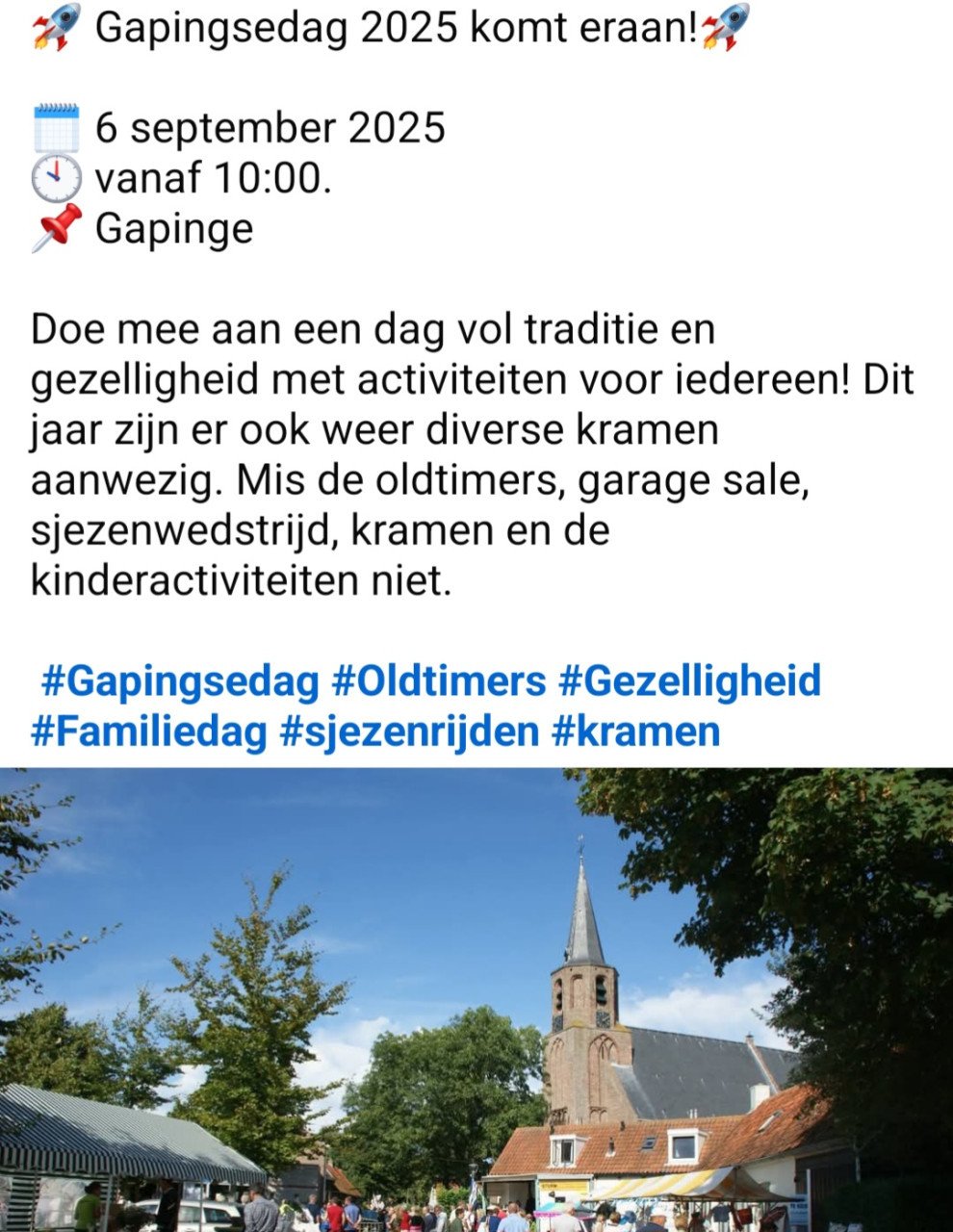 Gapingsedag:braderie, garage sale en meer!