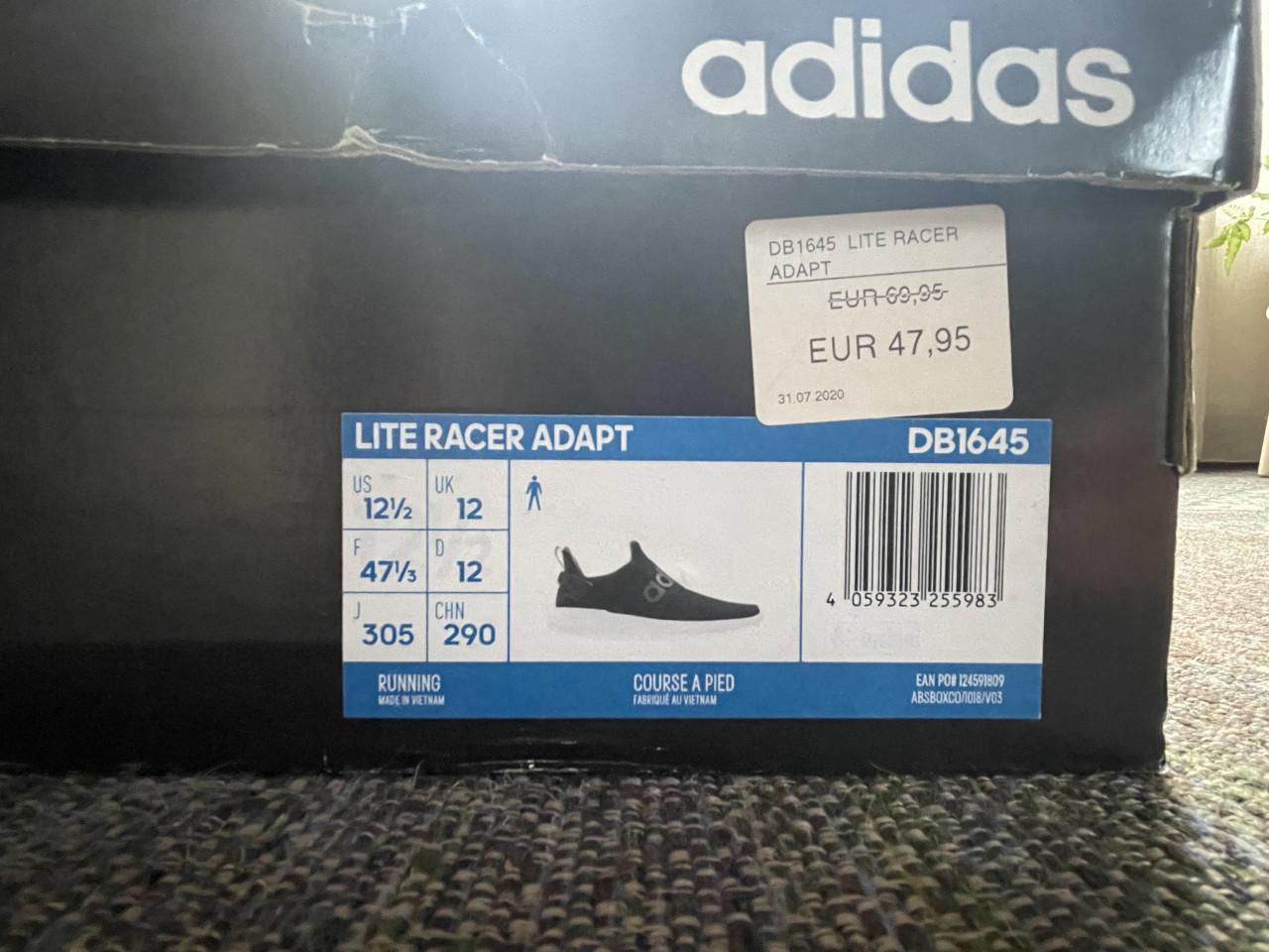 Adidas little racer adapt sneakers.