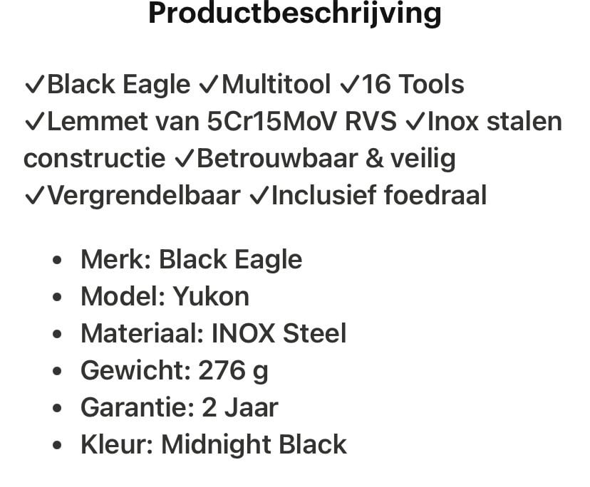 Gereedschap / multifunctioneel