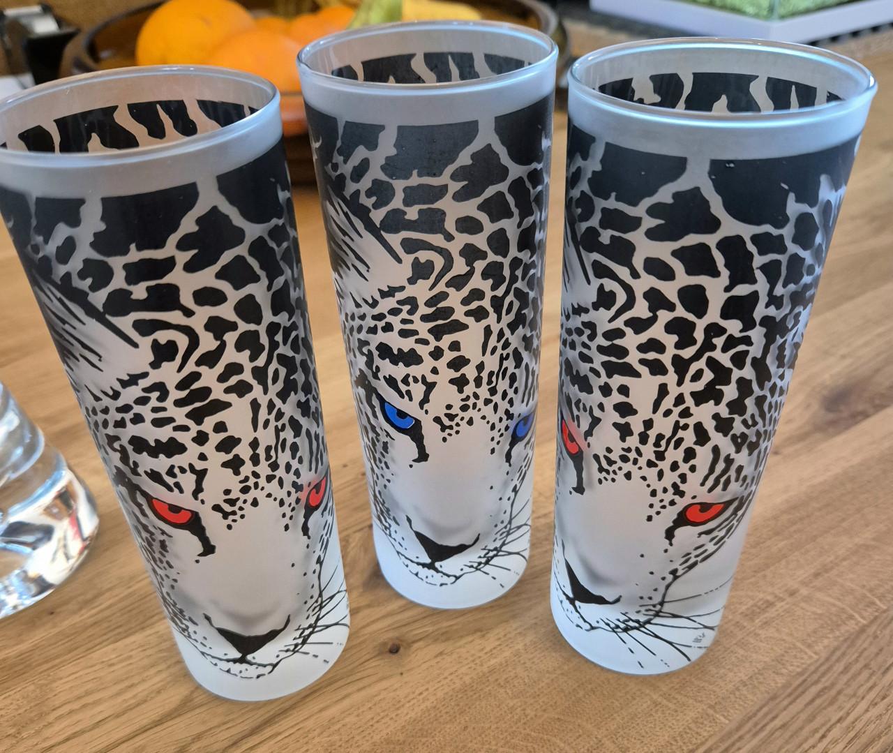 Longdrinkglas luipaard 3x