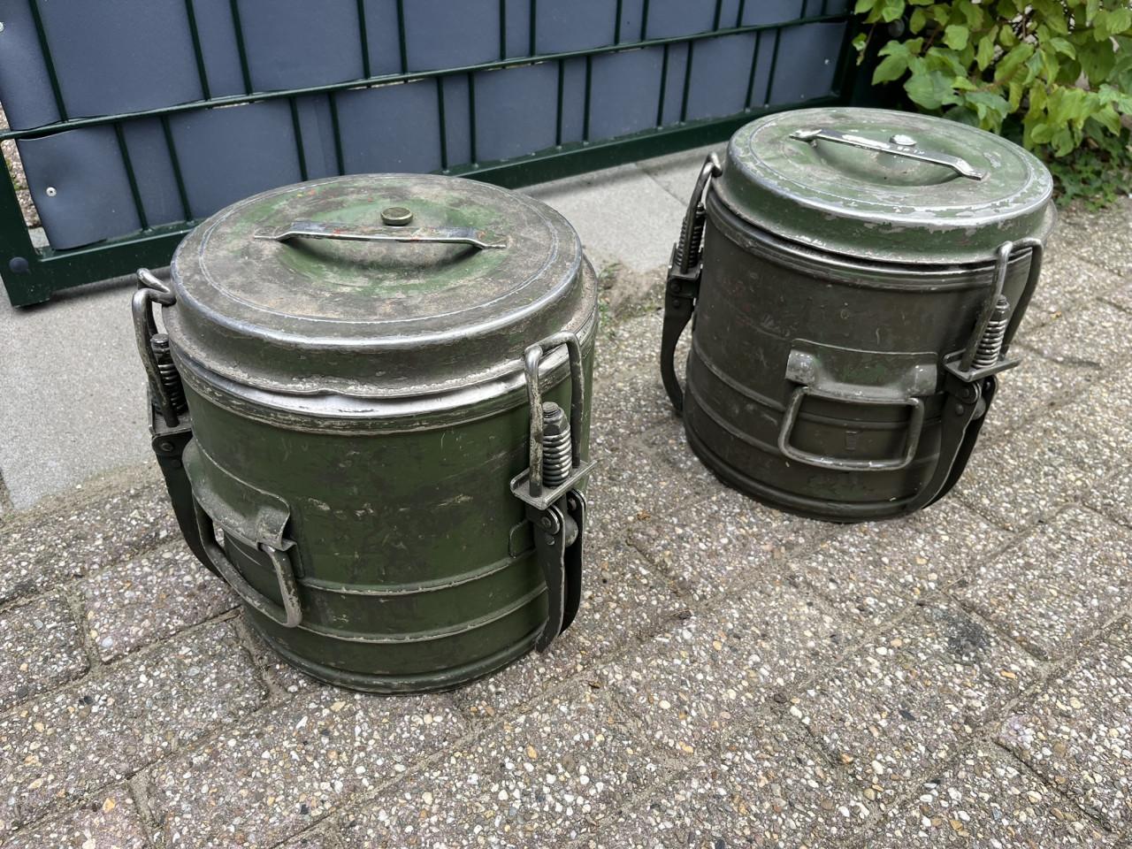 2 Legergamelen 10liter warmhoudketel