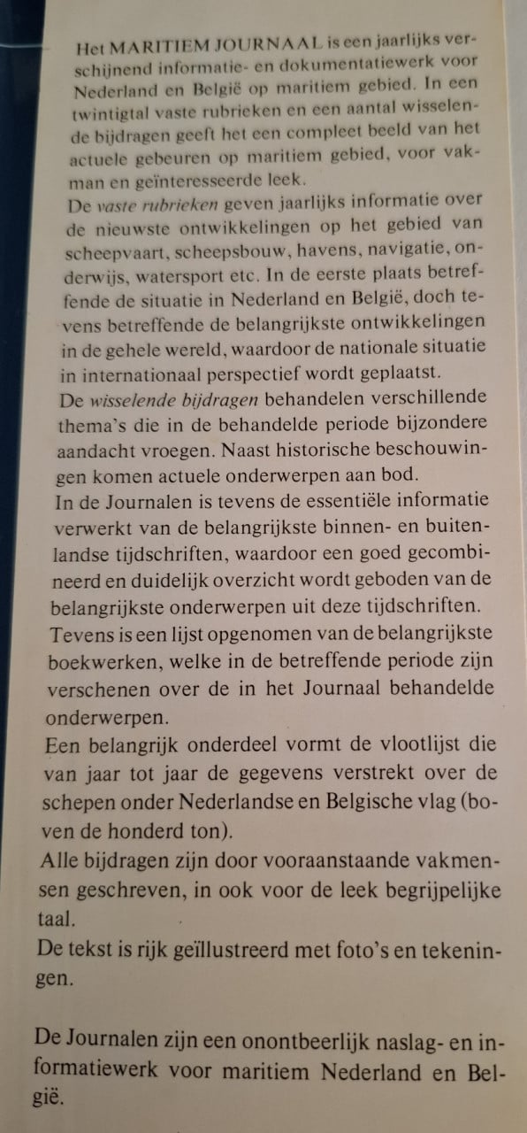 Maritiem Journaal 80, De Boer Maritiem (eindredactie), Haarlem, 1980