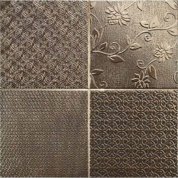 3035-187 Goudkleur decortegel, 44,2x44,2 cm, van € 78,59 per m² voor