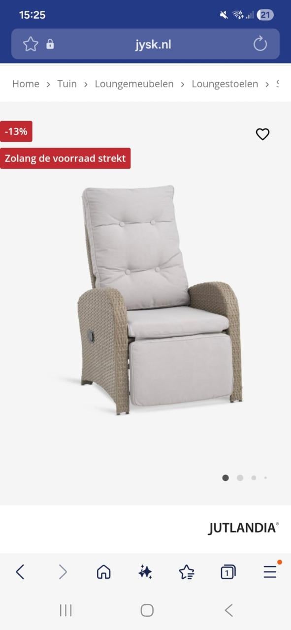 Loungestoel kussens (4 stuks)