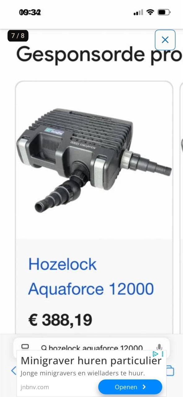 Te koop hozelock aquaforce syprio 12000 sterke en zuinige Vijverpomp