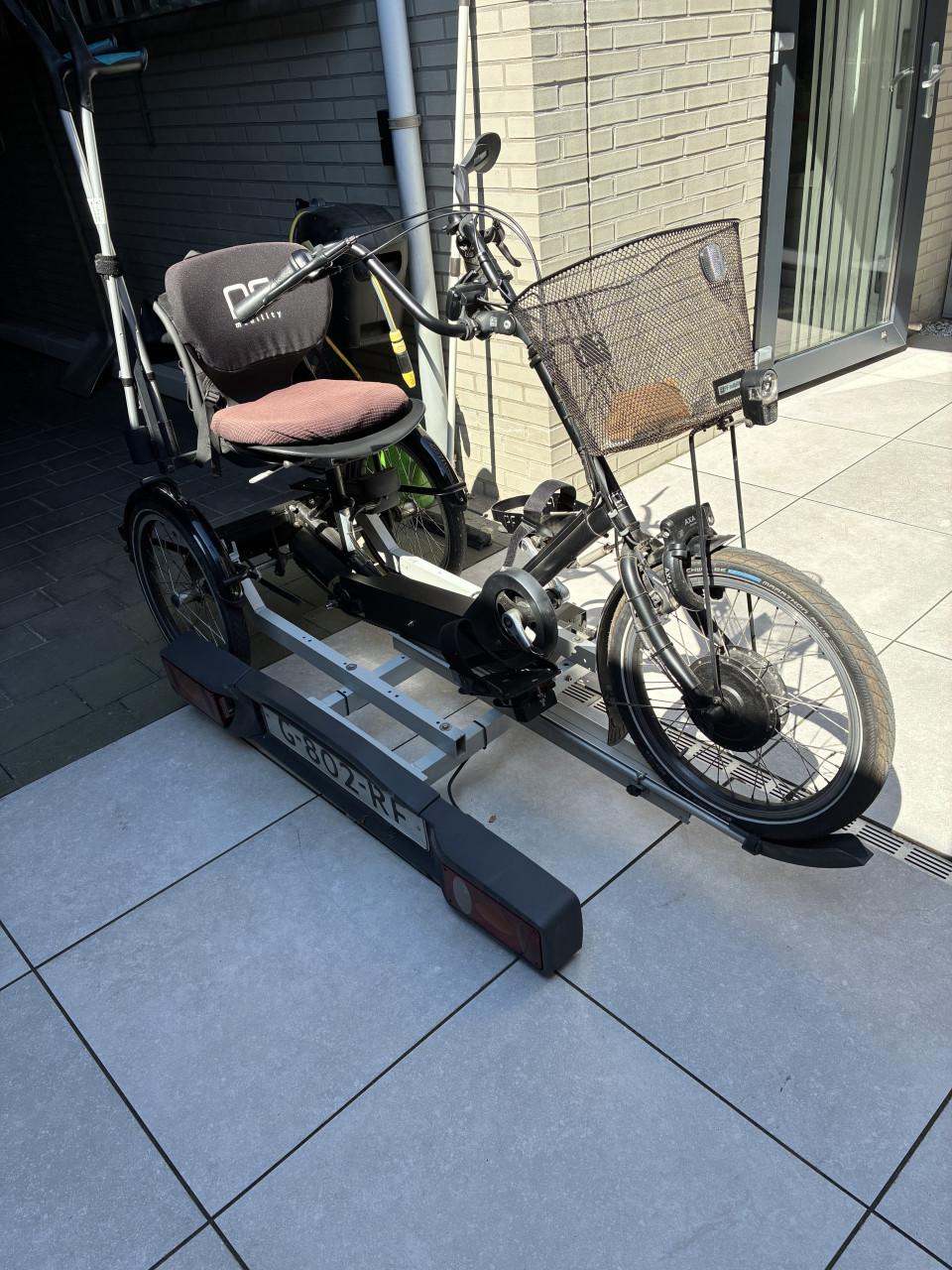 Fietsendrager voor driewielfiets