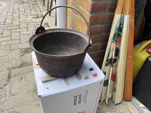 Gietijzeren braadpan Antiek