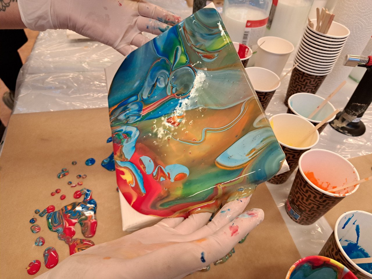 Workshop Acryl gieten 9 oktober