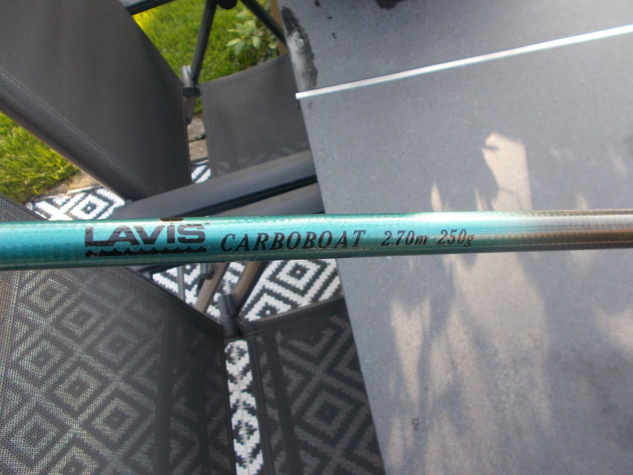 Carbon boothengel, lengte 270 cm , werpgewicht 250 gram