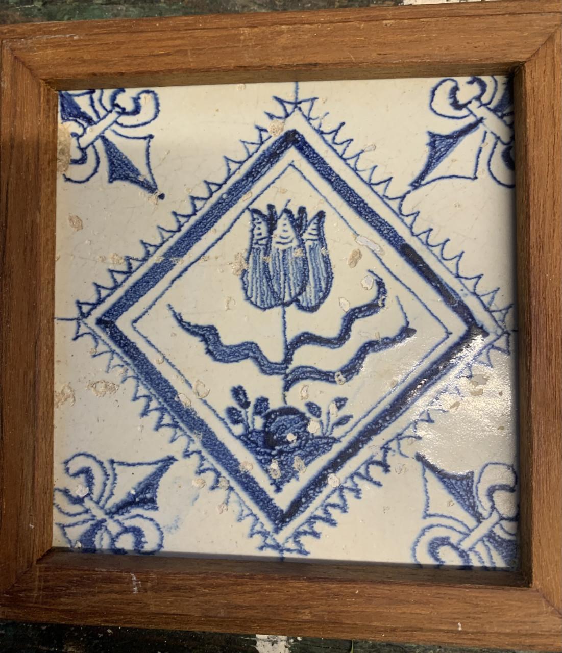 Antiek - Delfsblauwe tegeltjes