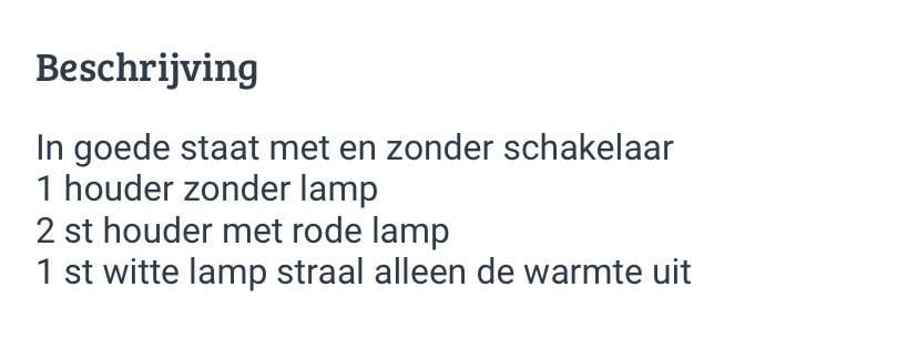 Warmtelamp varkenslamp 4 st