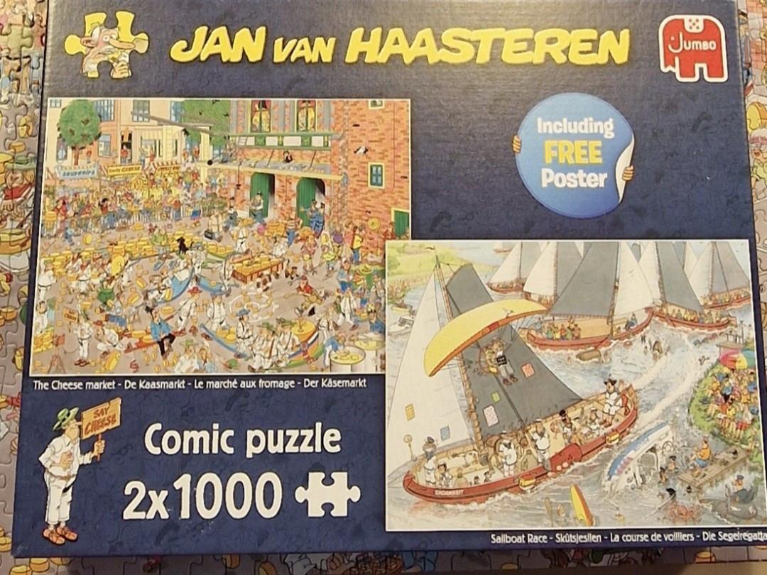Puzzels Jan van Haasteren 2x1000 de Kaasmarkt/Skutsesilen