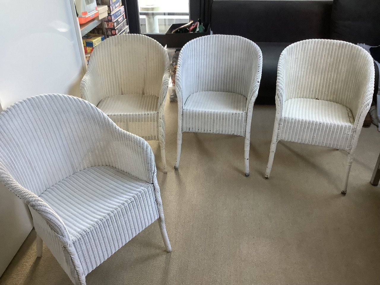 4 Lloyd loom stoelen