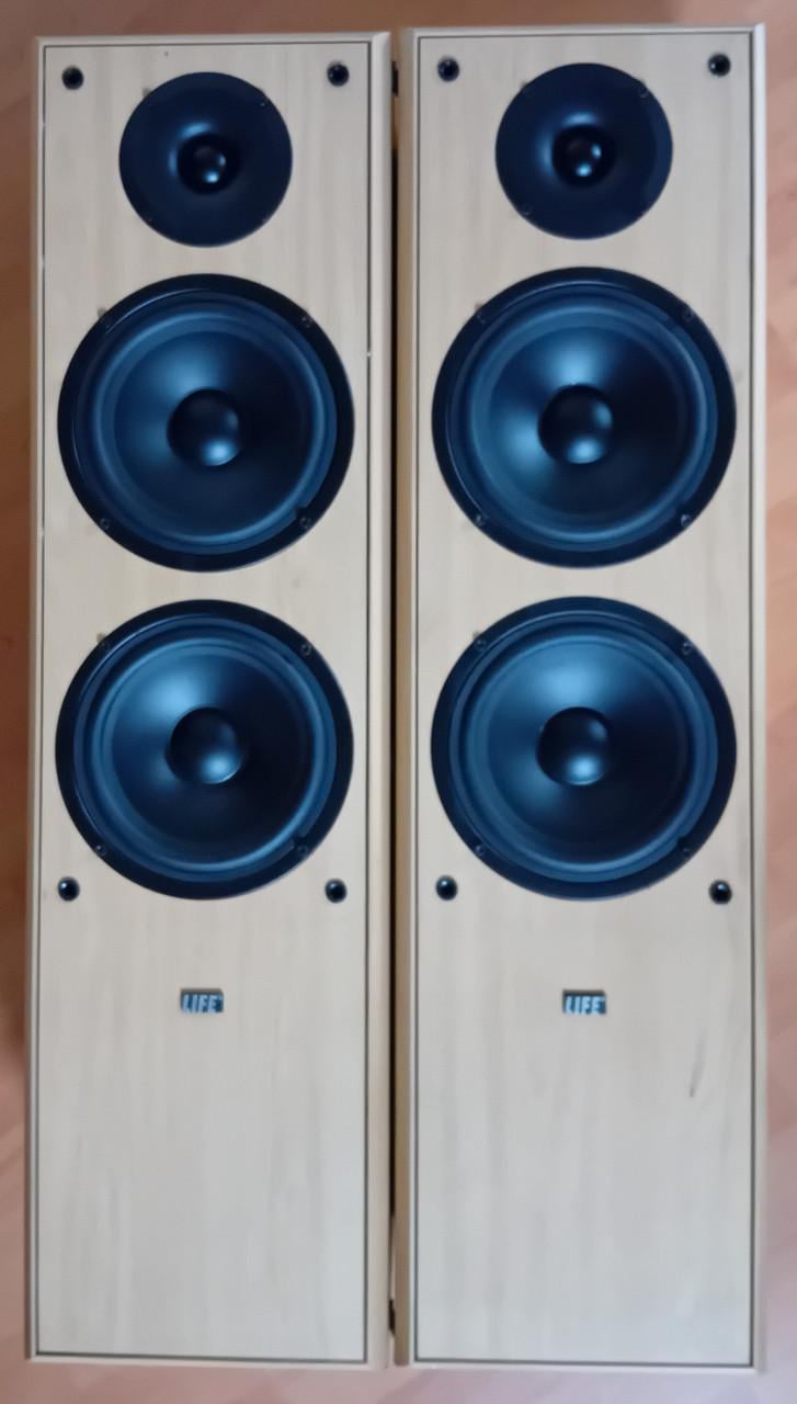 3-weg speakers 2x staande Life L5454 en Magnus 13 center