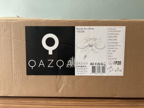 Qazqa Mandy Fan White - Plafondventilator met verlichting