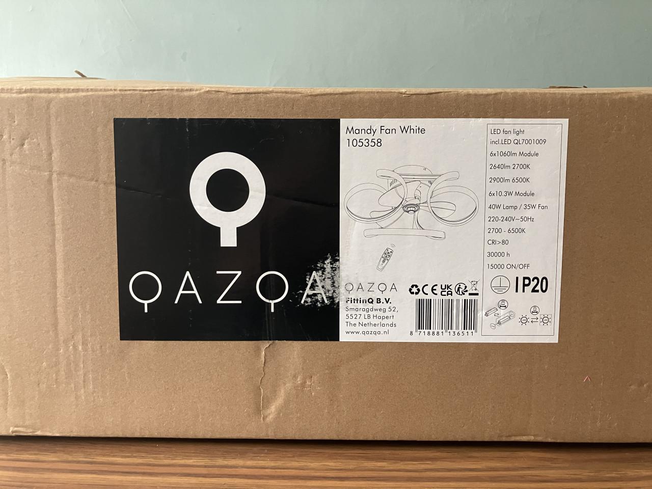 Qazqa Mandy Fan White - Plafondventilator met verlichting