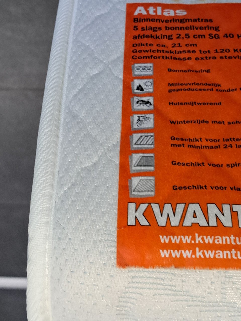 2 x Binnenveringsmatras ● 70x200x21 cm ● SG 40 ● H3